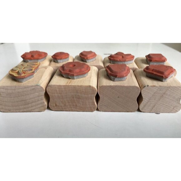 9 NEW 1998  Retired Stampin Up Borders‎ Wood Rubber Mounted Stamp Floral - Picture 3 of 3